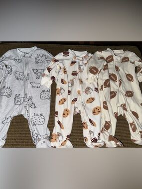 0-3 Month Baby Boy Footie Pajamas